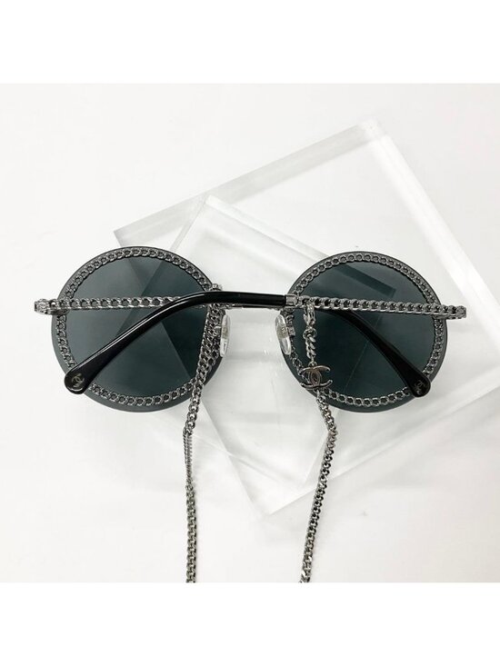 Chanel Sunglasses CC Logo Chain Eyewear Black main image 6